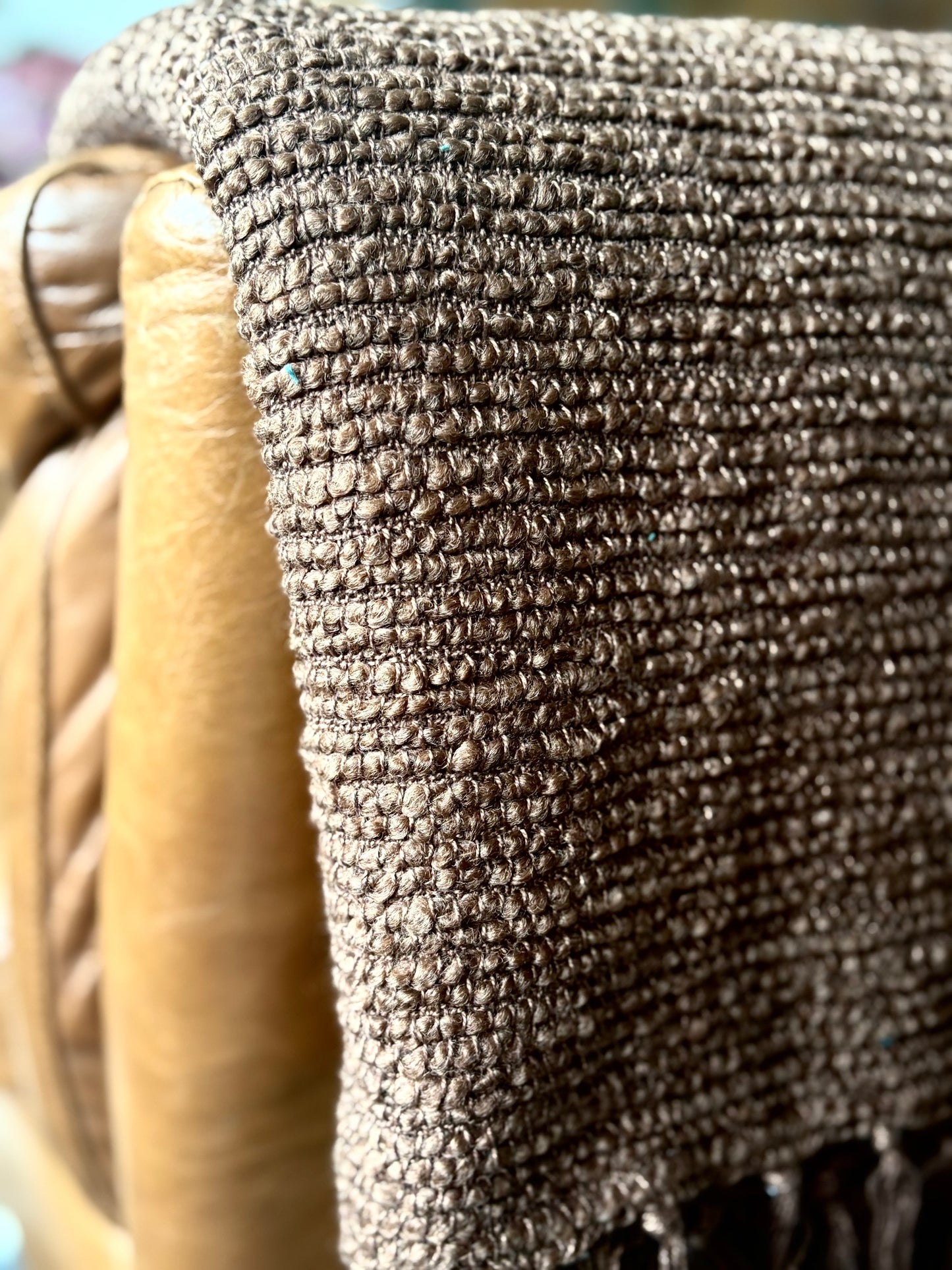 Coffee Bean Boucle Throw | Luxury Home Decor