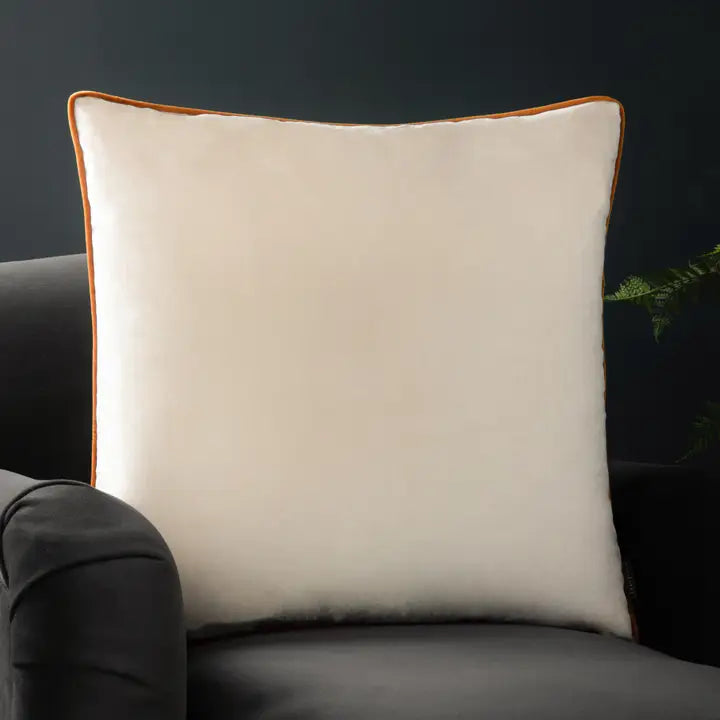 Velvet Cushion with contrast piping | Luxury Home Décor
