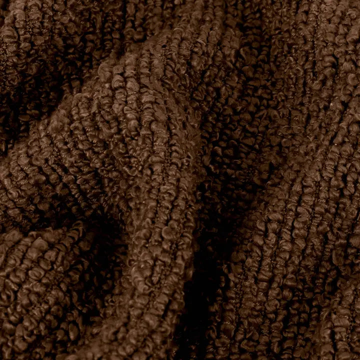 Coffee Bean Boucle Throw | Luxury Home Decor