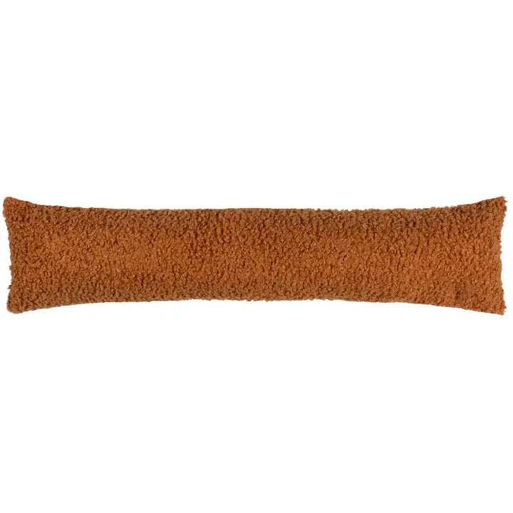Textured Boucle Bolster in Rust | Luxury Home Décor