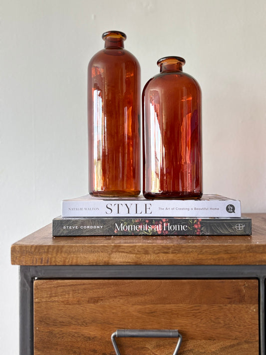 Burnt Amber Bottle Large | Luxury Home Décor