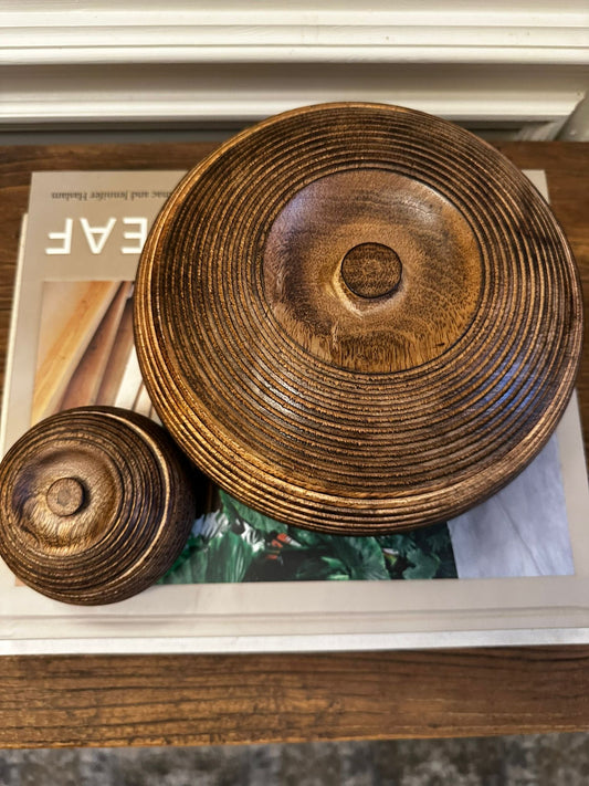 Hand-Carved Mango Wood Bowls Large | Luxury Home Decor