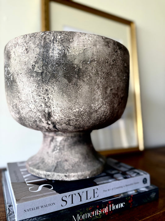 PreLoved Footed Planter | Sandstone Effect (Large)