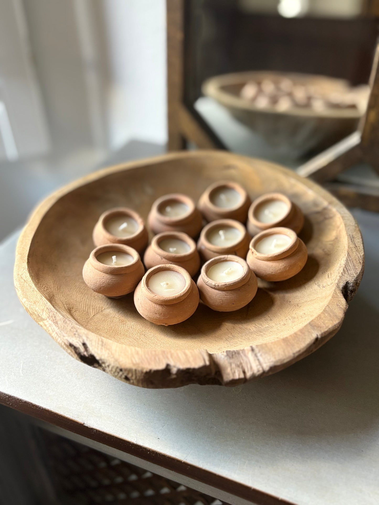 Handmade Terracotta Tea Lights | Luxury Home Décor