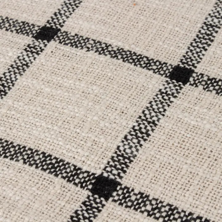 Neutral Gingham Throw | Luxury Home Décor
