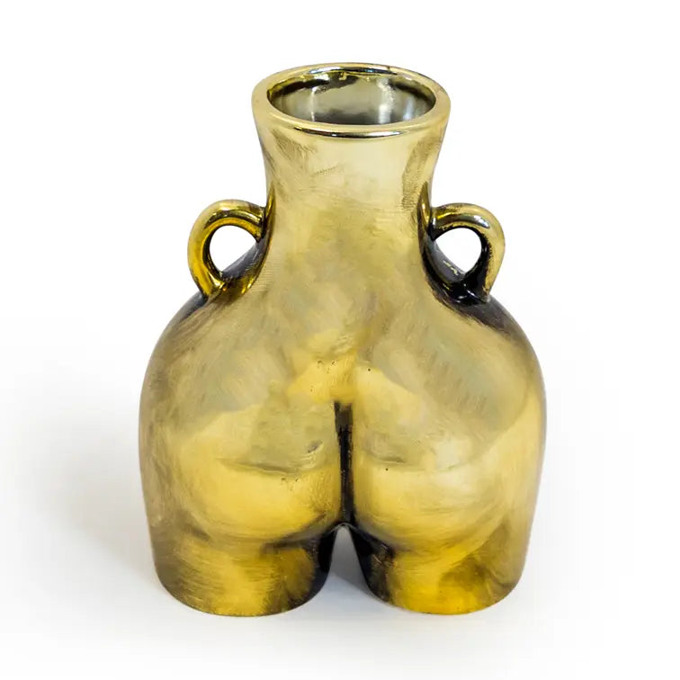 Antique Gold Handled Vase | Luxury Home Decor