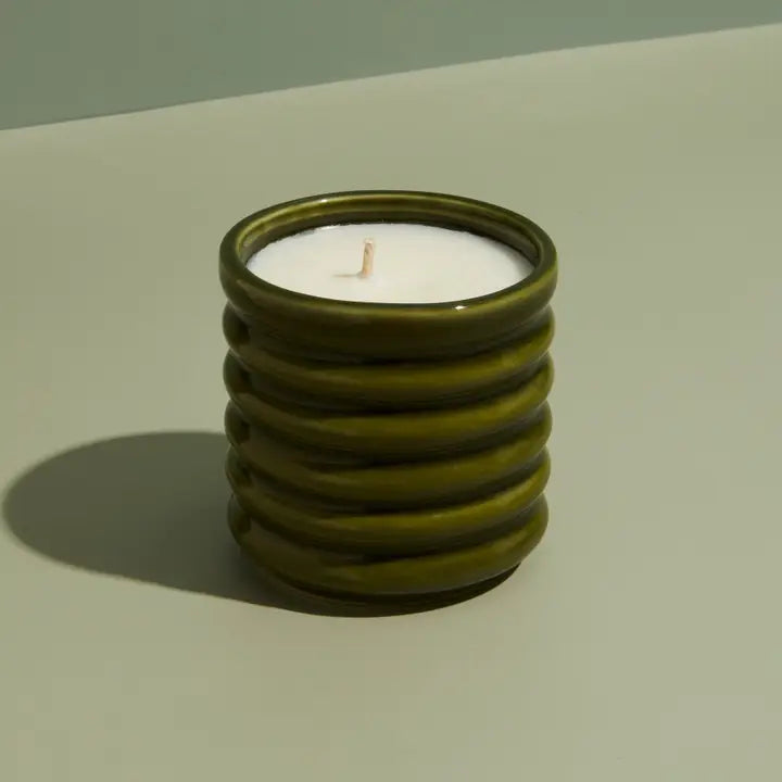 Kiln Olive Candle ~ Elderflower & Coconut