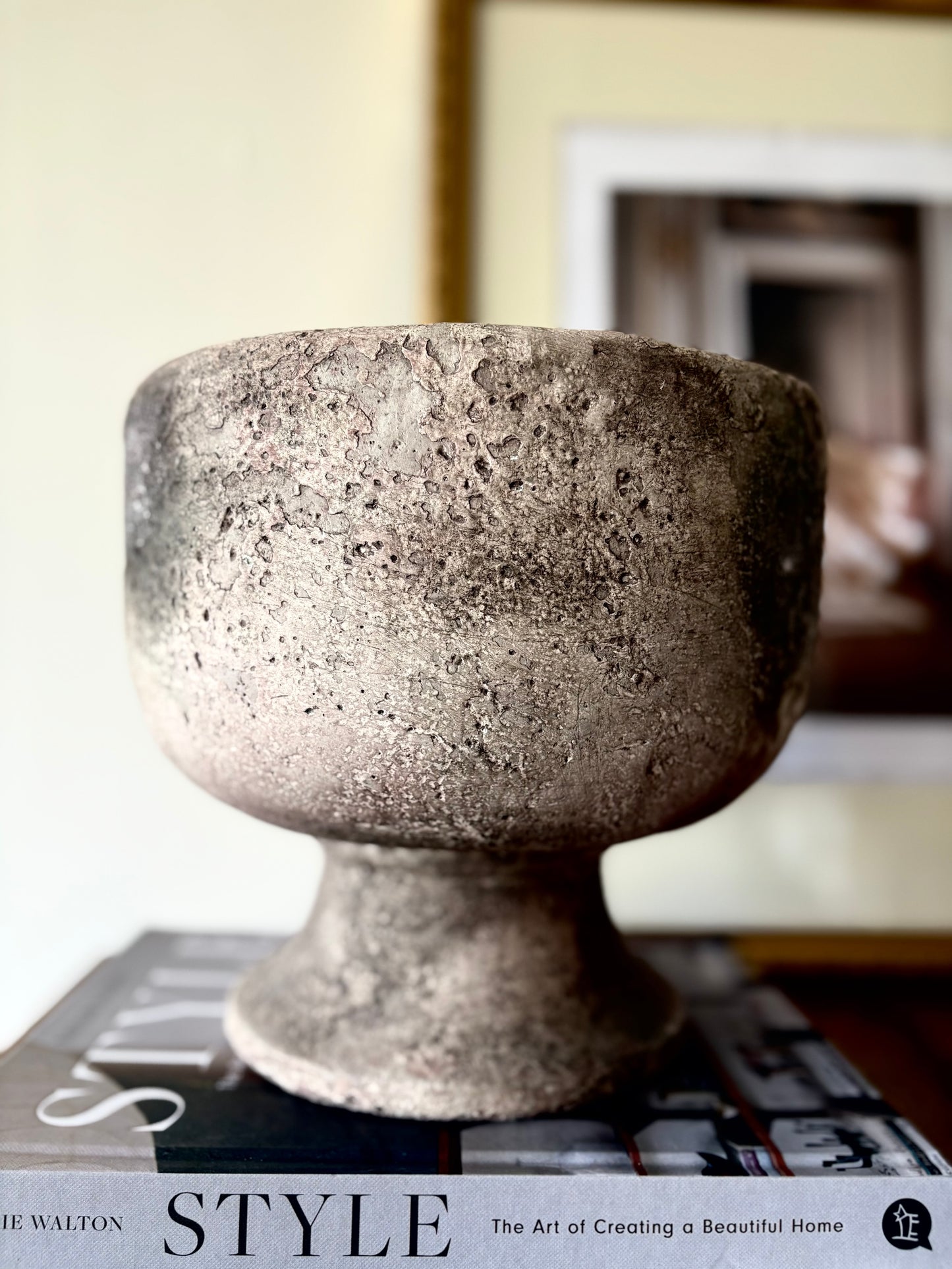 PreLoved Footed Planter | Sandstone Effect (Small)