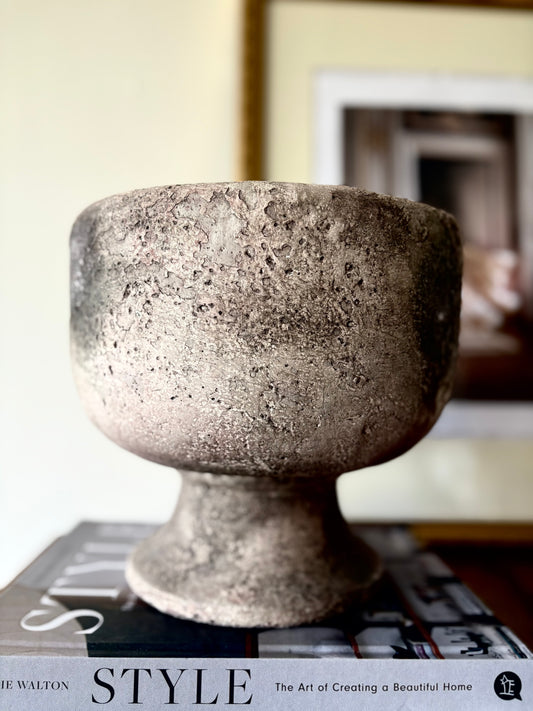 PreLoved Footed Planter | Sandstone Effect (Small)