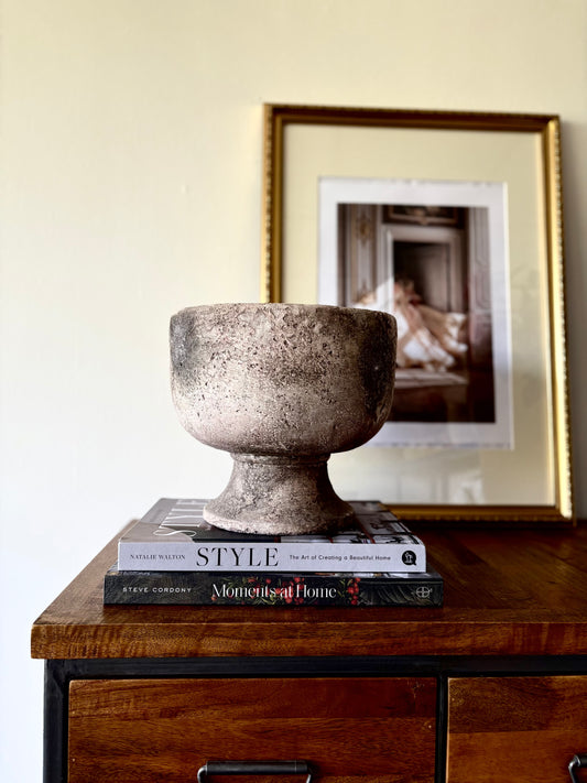 PreLoved Footed Planter | Sandstone Effect (Small)