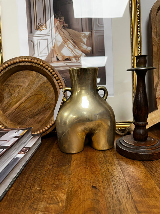 Antique Gold Handled Vase | Luxury Home Decor
