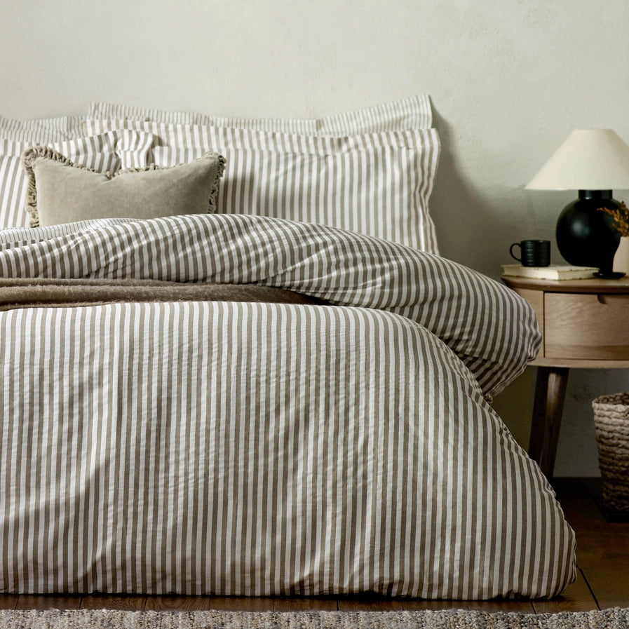 Stripe Cotton Duvet Cover Set Mole