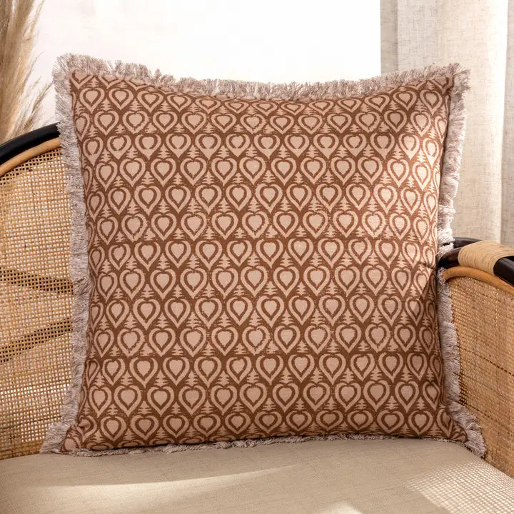 Gina Cushion in Pecan | Luxury Home Décor