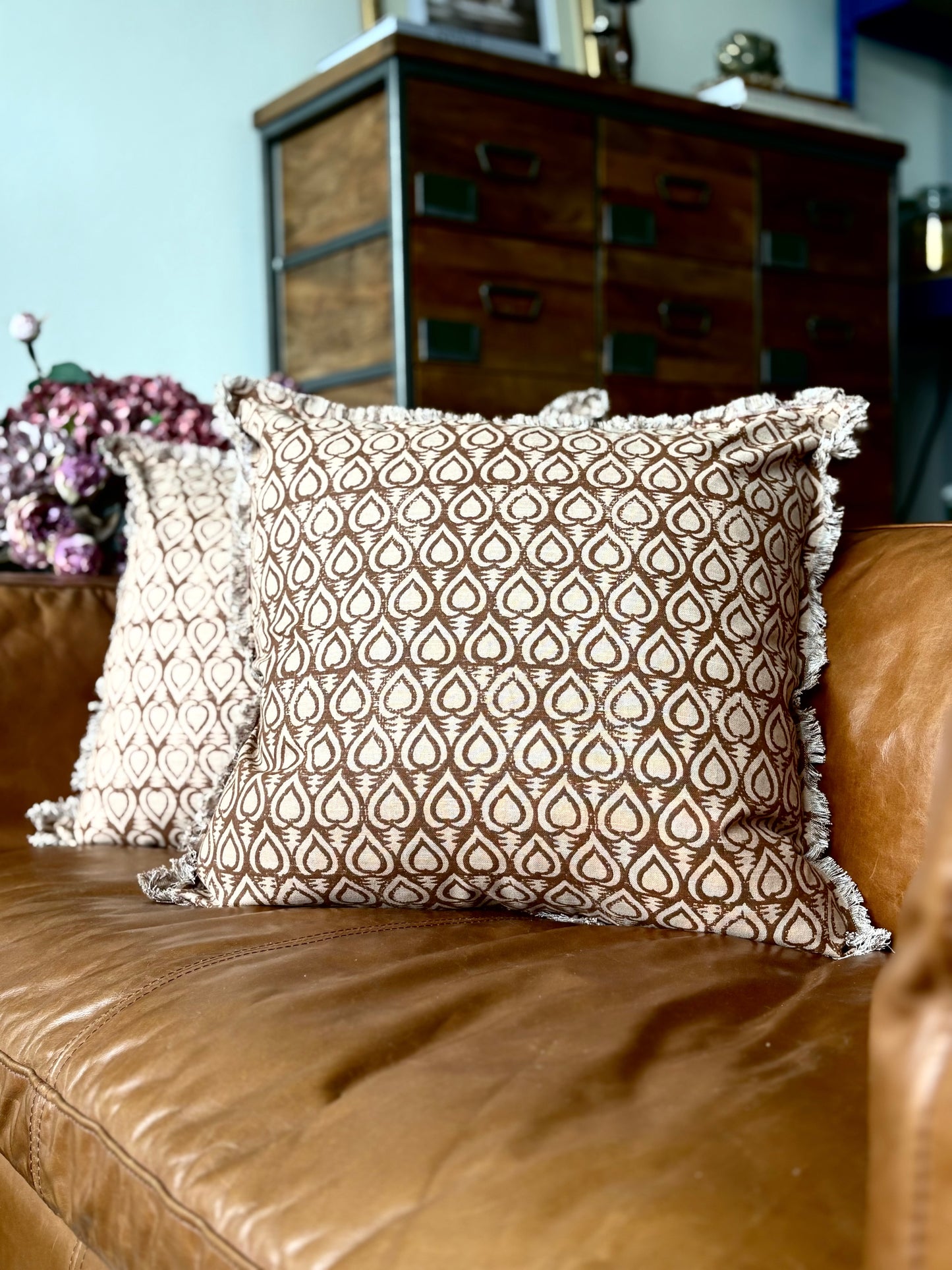 Gina Cushion in Pecan | Luxury Home Décor