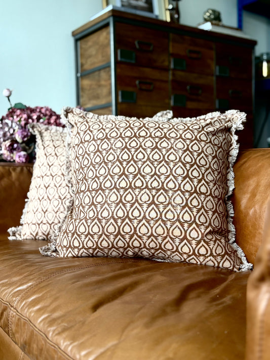 Gina Cushion in Pecan | Luxury Home Décor