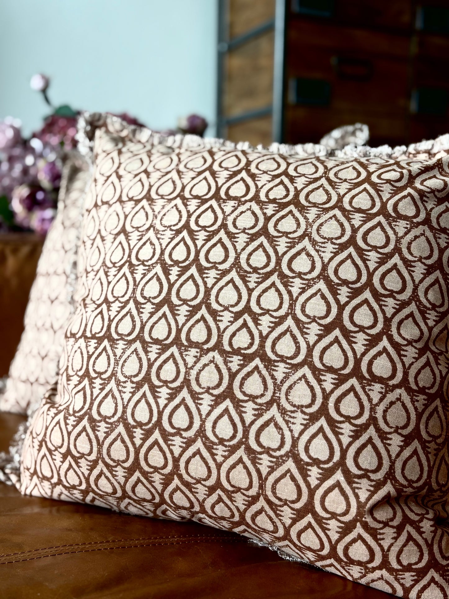 Gina Cushion in Pecan | Luxury Home Décor
