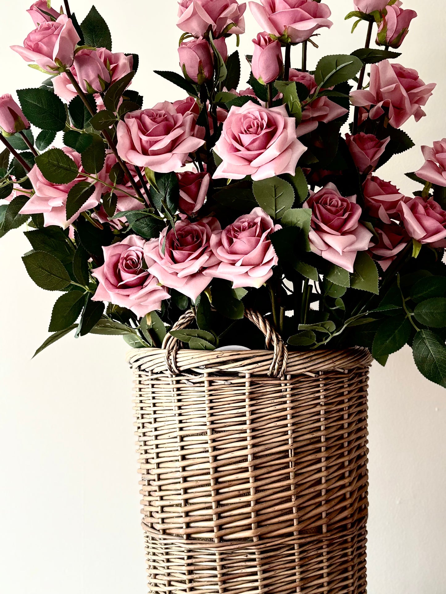 Soft Pink Large Garden Rose Spray | Artificial Floral