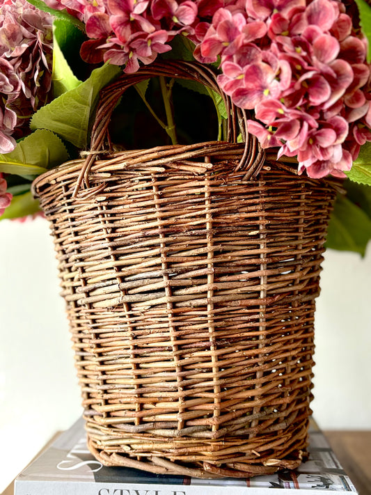 Round Log Basket | Luxury Home Decor
