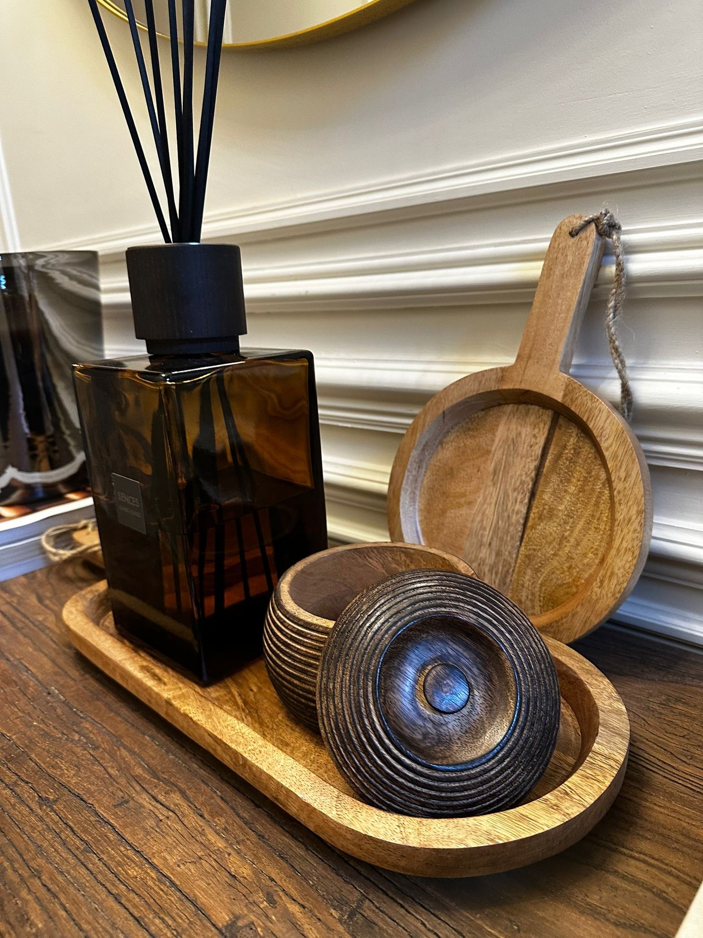 Hand-Carved Mango Wood Bowls Medium | Luxury Home Decor