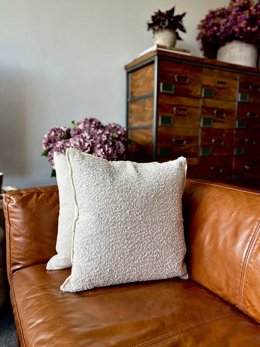 Ecru Boucle Cushion | Luxury Home Décor