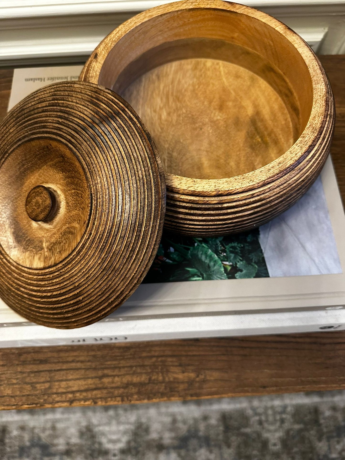 Hand-Carved Mango Wood Bowls Large | Luxury Home Decor