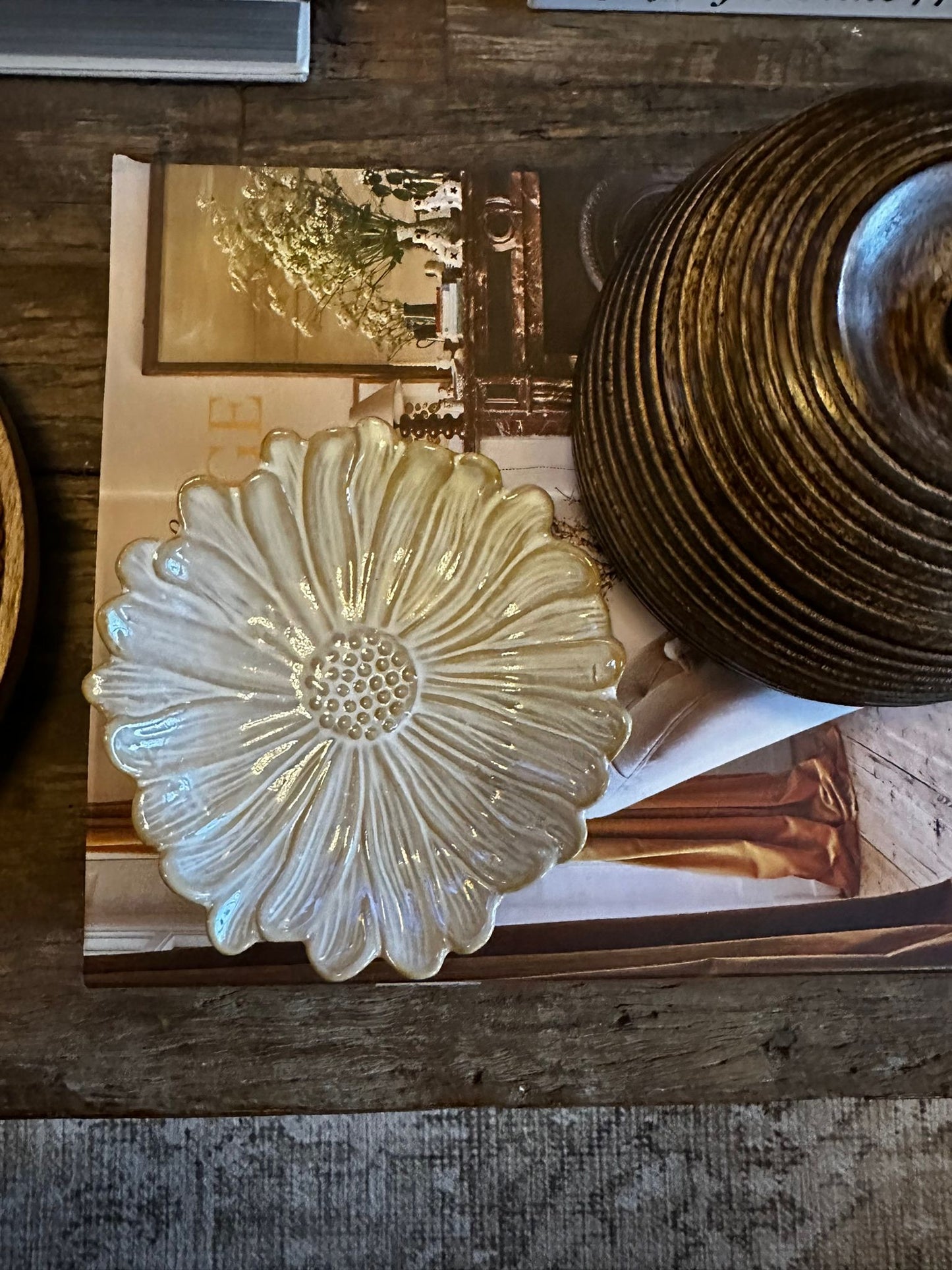 Botanical Embossed Trinket | Luxury Home Decor