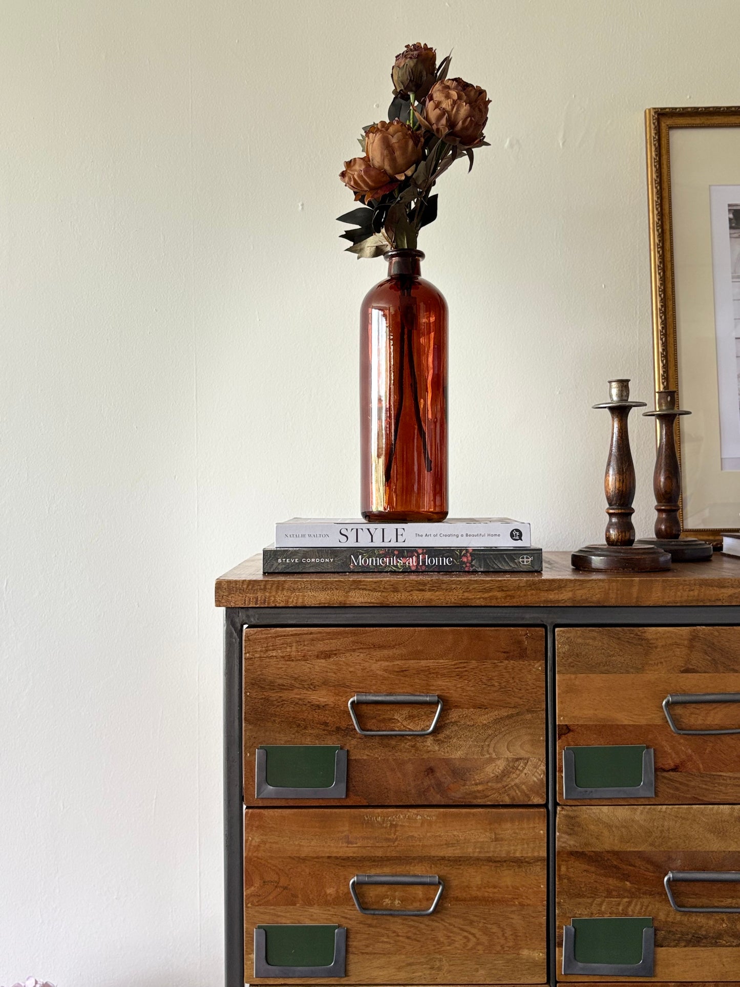 Burnt Amber Bottle Large | Luxury Home Décor