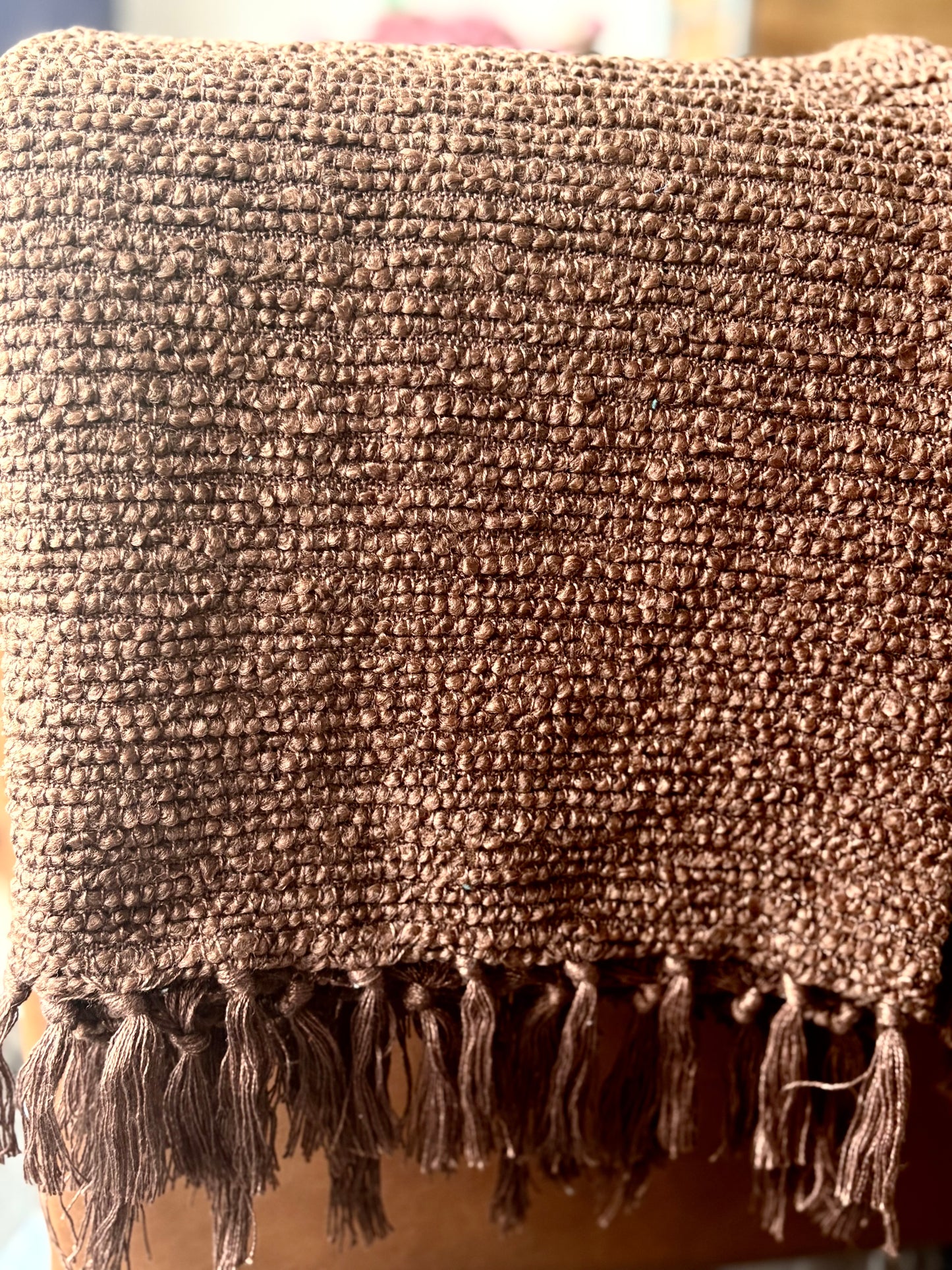 Coffee Bean Boucle Throw | Luxury Home Decor