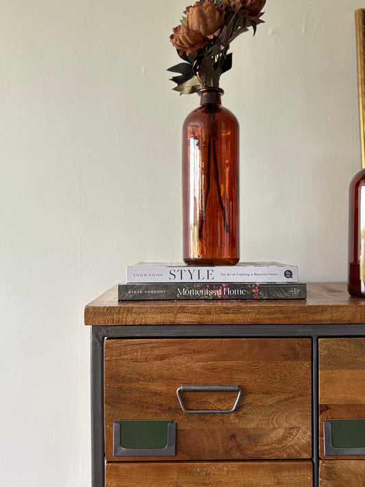 Burnt Amber Bottle Large | Luxury Home Décor
