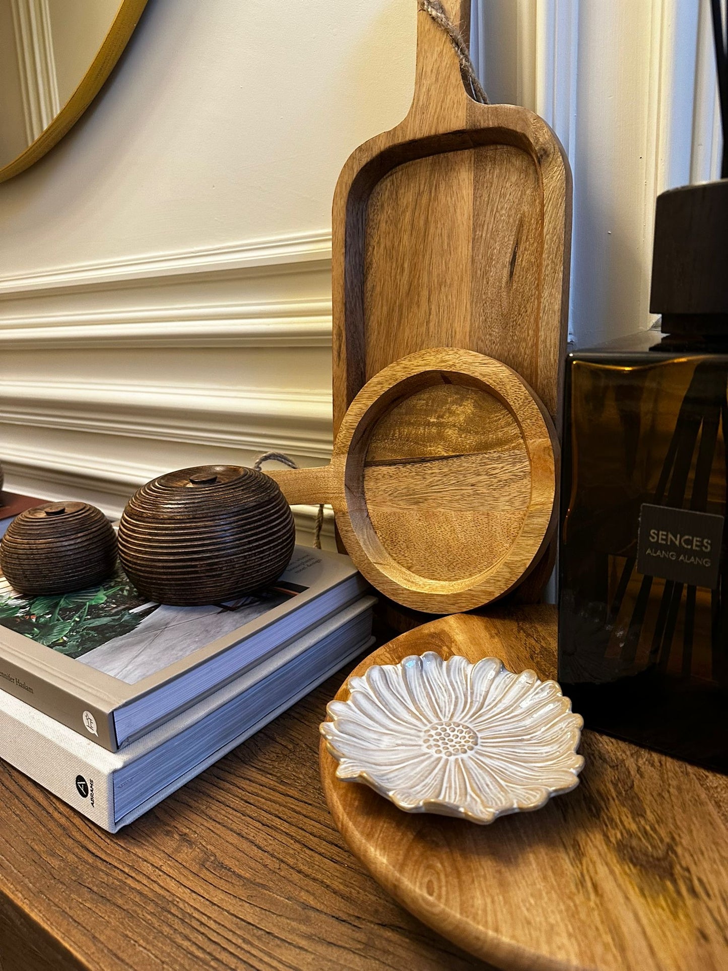 Hand-Carved Mango Wood Bowls Medium | Luxury Home Decor