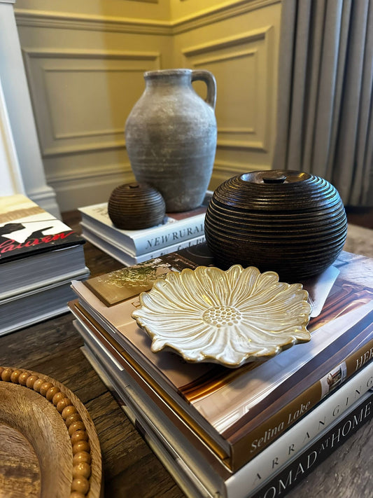 Botanical Embossed Trinket | Luxury Home Decor