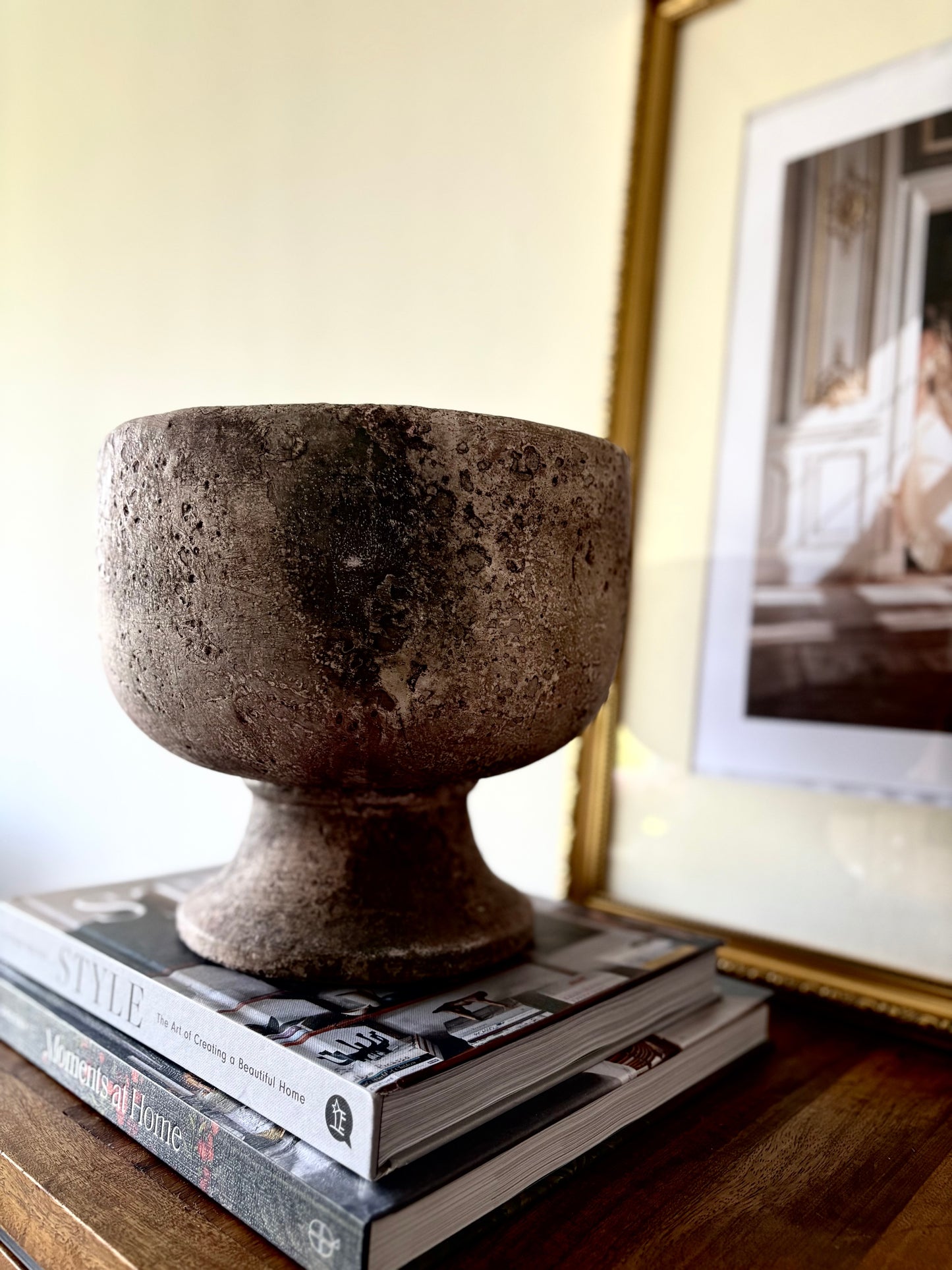 PreLoved Footed Planter | Sandstone Effect (Small)