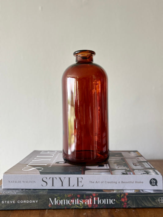 Burnt Amber Bottle Medium | Luxury Home Decor