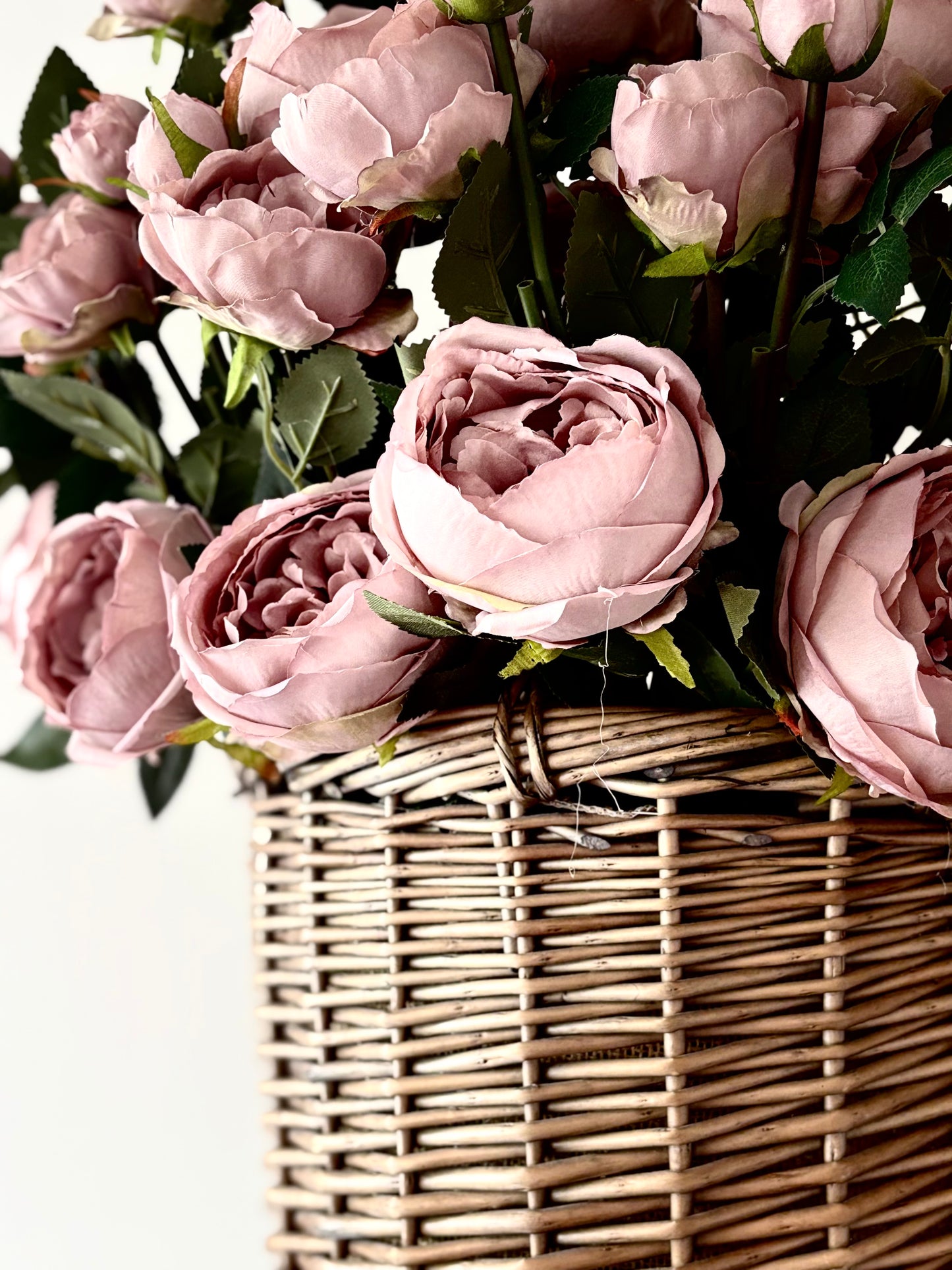 Dirty Pink Garden Rose Spray | Artificial Floral