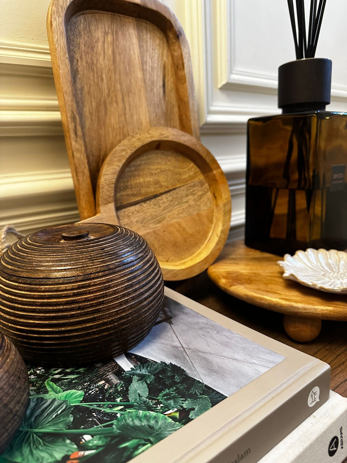 Hand-Carved Mango Wood Bowls Medium | Luxury Home Decor