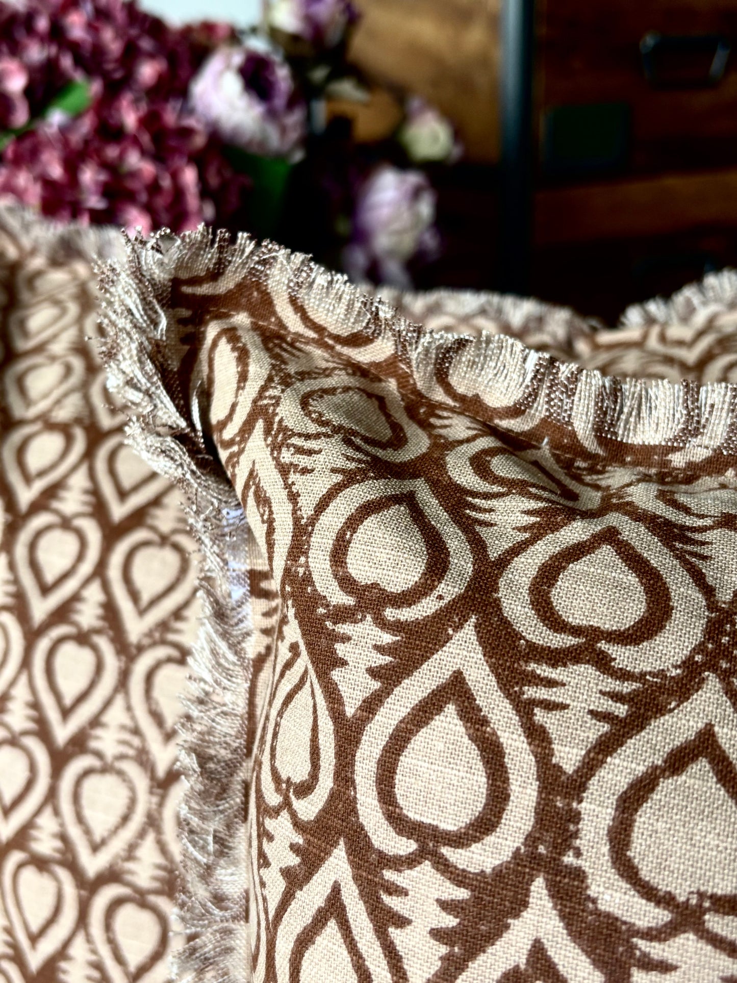 Gina Cushion in Pecan | Luxury Home Décor