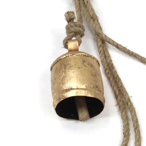Vintage Bells On Rustic Rope
