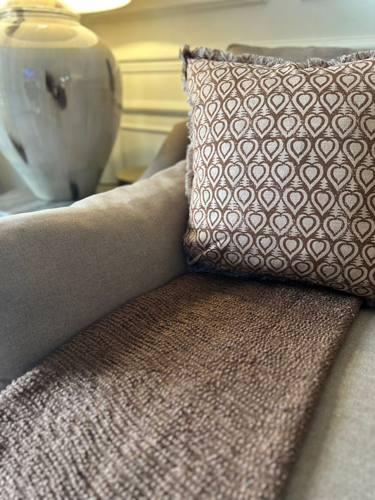 Coffee Bean Boucle Throw | Luxury Home Decor