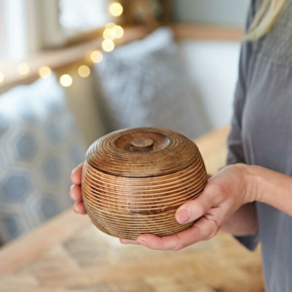 Hand-Carved Mango Wood Bowls Medium | Luxury Home Decor