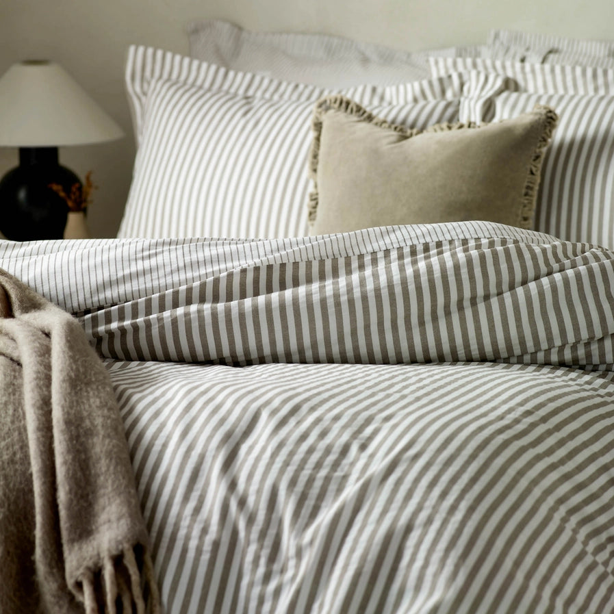 Stripe Cotton Duvet Cover Set Mole