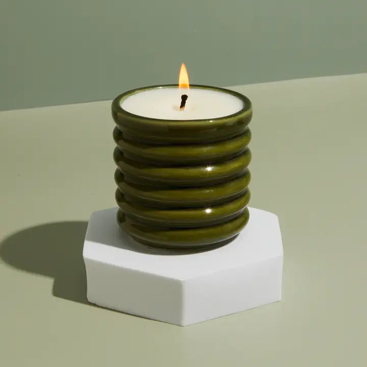 Kiln Olive Candle ~ Elderflower & Coconut