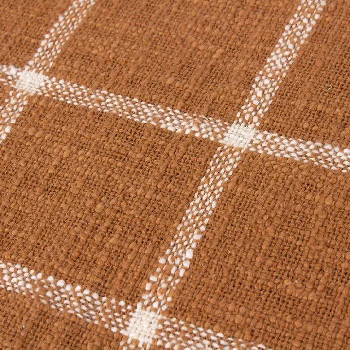 Rust Gingham Throw | Luxury Home Décor