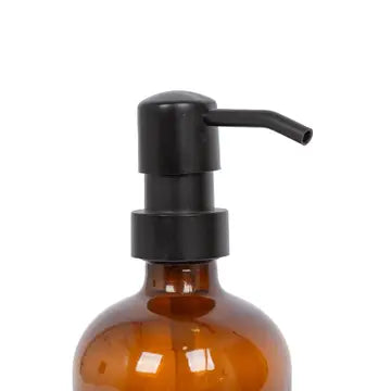 Amber Glass Soap Dispenser | Luxury Home Décor