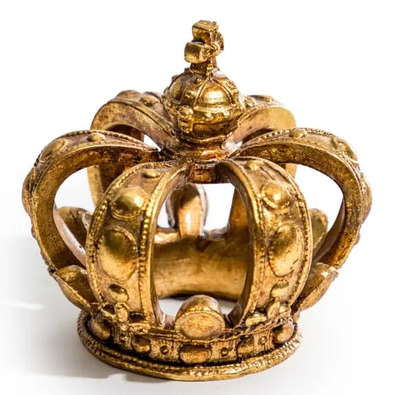 Antique Gold Crown Ornament | Luxury Home Decor